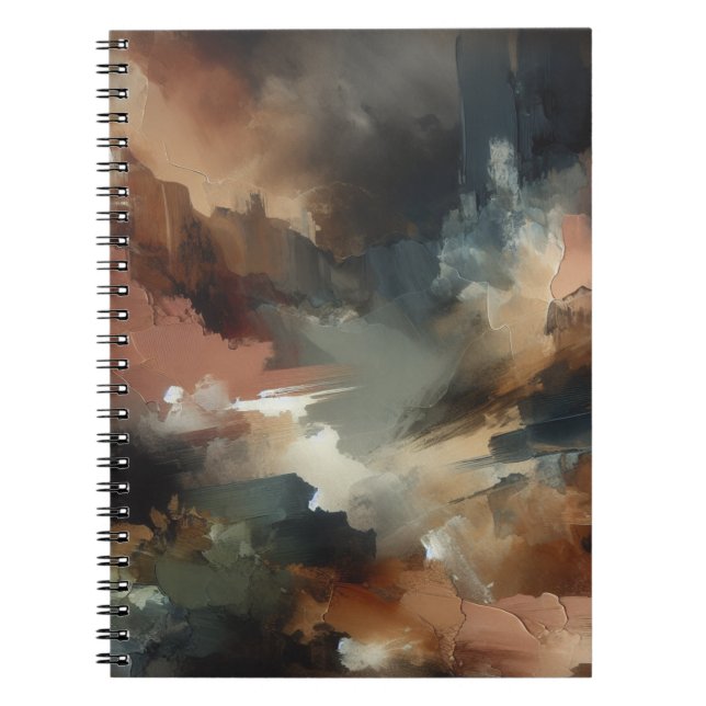 Cuaderno Moody Earth Tone Resumen Bloc de notas de arte (Frente)