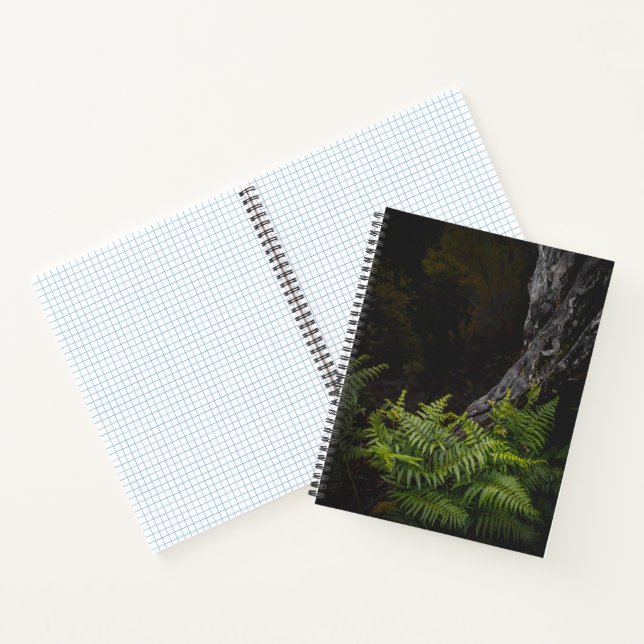 Cuaderno Moody green nature theme with ferns (Interior)