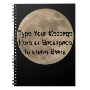 Cuaderno Moon Notebook Personalizado regalo del libro de la