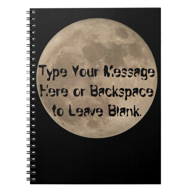 Cuaderno Moon Notebook Personalizado regalo del libro de la (Frente)