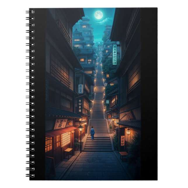 Cuaderno Moonlit Japanese Street (Frente)