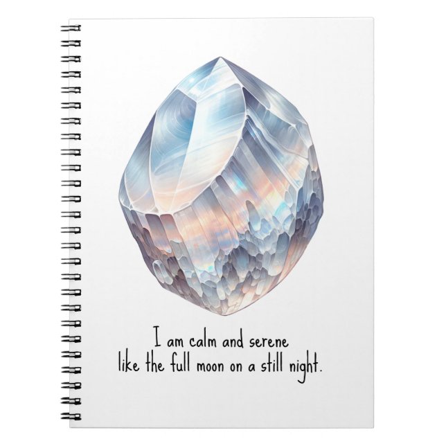 Cuaderno Moonstone Rainbow Moonstone Energy Crystal Spell M (Frente)