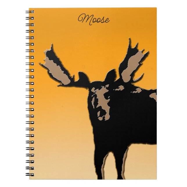 Cuaderno Moose al atardecer - Original Wildlife Art (Frente)