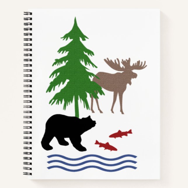 Cuaderno Moose and Bear Pattern (Anverso)