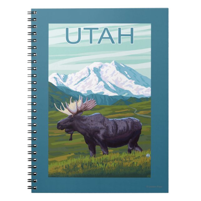Cuaderno Moose con MountainUtah (Frente)