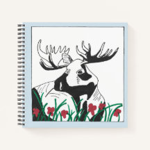 Moose de flores silvestres rusas artísticas
