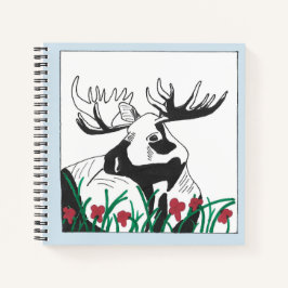 Cuaderno Moose de flores silvestres rusas artísticas