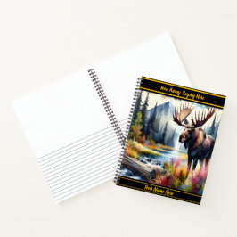 Cuaderno Moose en la vibrante selva otoñal
