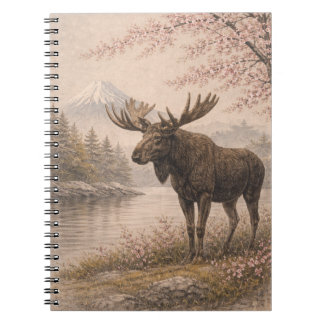 Cuaderno Moose Japanese Landscape Notebook, Wildlife Fusion