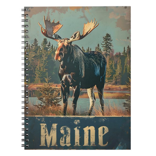 Cuaderno Moose Maine Vintage (Frente)
