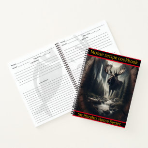Cuaderno Moose por un tranquilo arroyo de montaña