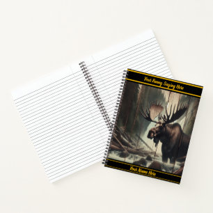 Cuaderno Moose por un tranquilo arroyo forestal