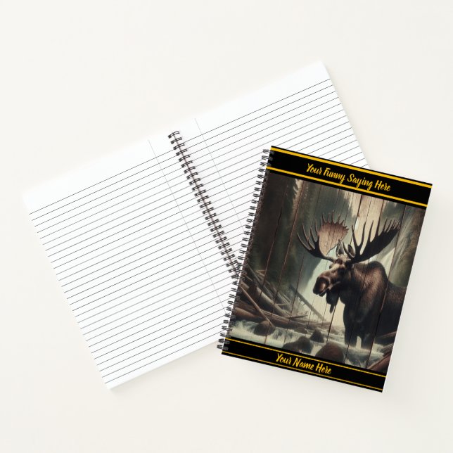 Cuaderno Moose por un tranquilo arroyo forestal (Interior)
