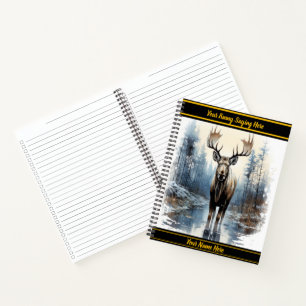 Cuaderno Moose se encuentra en un bosque tranquilo