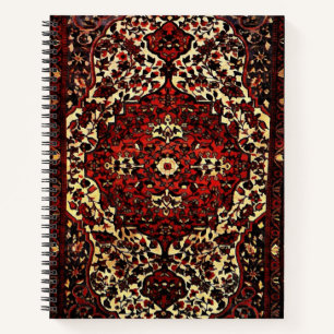 Cuaderno Moqueta persa en rojo oscuro