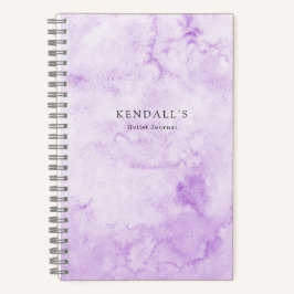Cuaderno Morado acuarela elegante