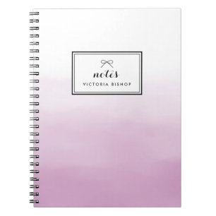 Cuaderno Morado acuarela Ombre personalizado