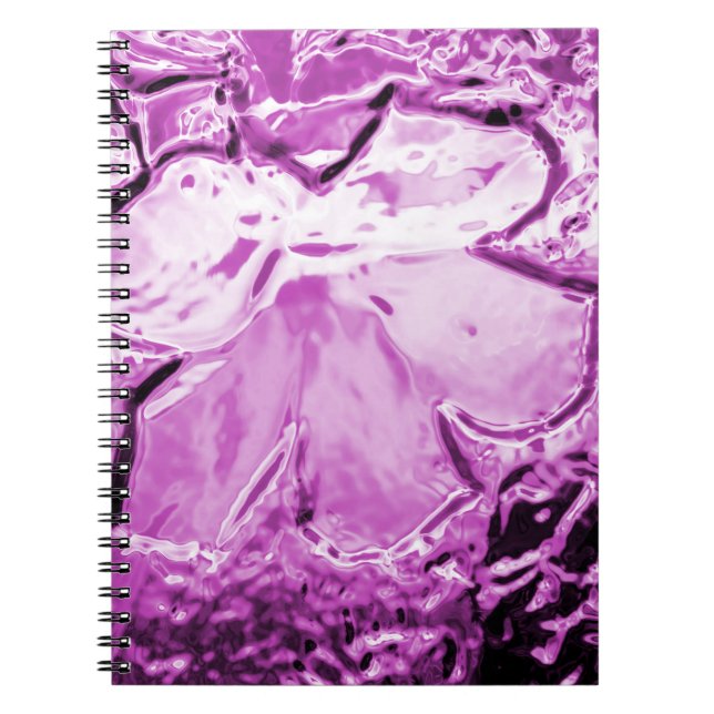 Cuaderno Morado de flores de vidrio (Frente)