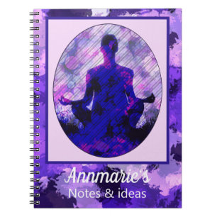 Cuaderno Morado Espiritual Sitting Yoga Pose