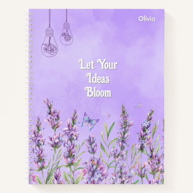 Cuaderno Morado Floral (Anverso)