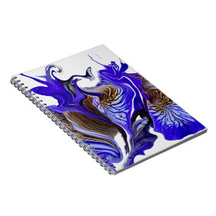 Cuaderno Morado Iris Flower Swirls Spiral