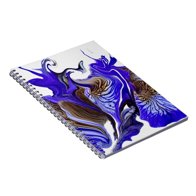 Cuaderno Morado Iris Flower Swirls Spiral (Lado Derecho)