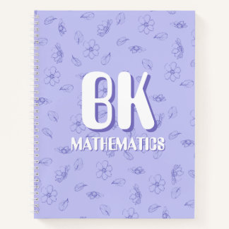 Cuaderno morado lindo con iniciales
