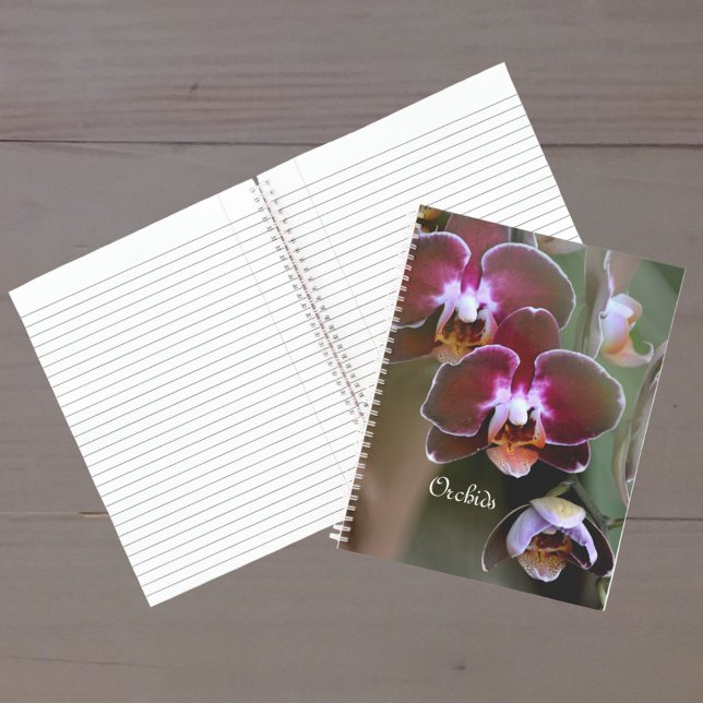 Cuaderno Morado Marrón Orquídea Flores Botánicas (Subido por el creador)