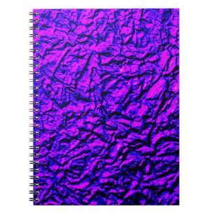 Cuaderno Morado metálico, rosa y azul arrugado