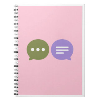 Cuaderno morado minimalista para uso diario