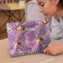 Cuaderno Morado Vanda Orchids Floral