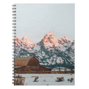 Cuaderno Morning Sunrise Cabin at Grand Teton National Park