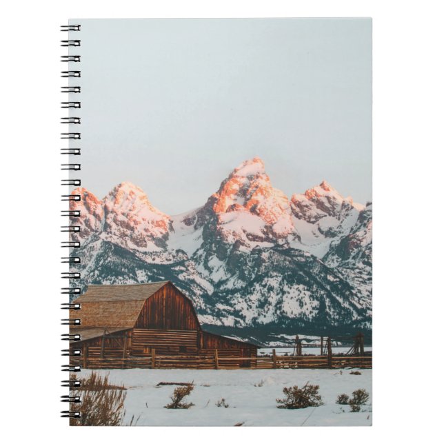Cuaderno Morning Sunrise Cabin at Grand Teton National Park (Frente)