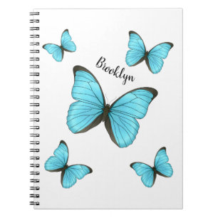 Cuaderno Morpho butterflies cartoon illustration 