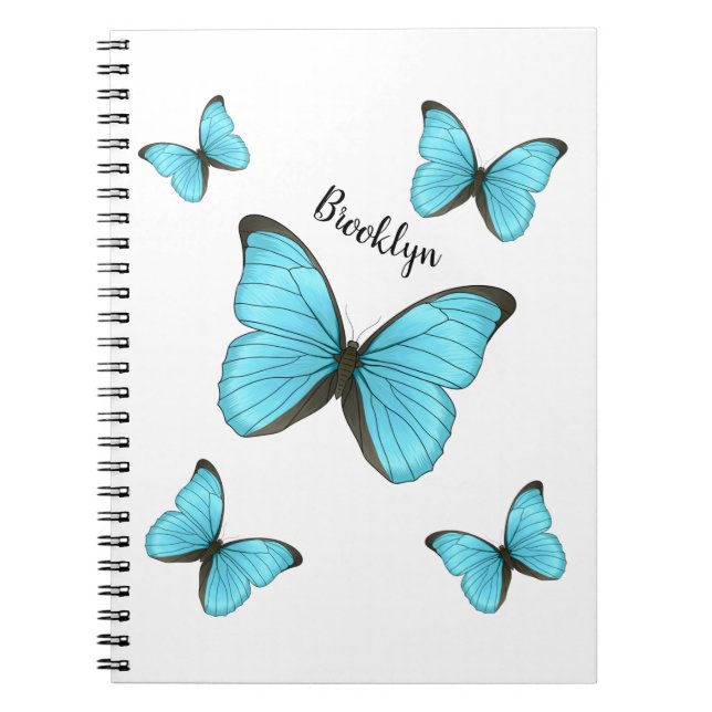 Cuaderno Morpho butterflies cartoon illustration  (Frente)