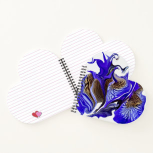 Cuaderno Morple Iris Flower Swirls Heart