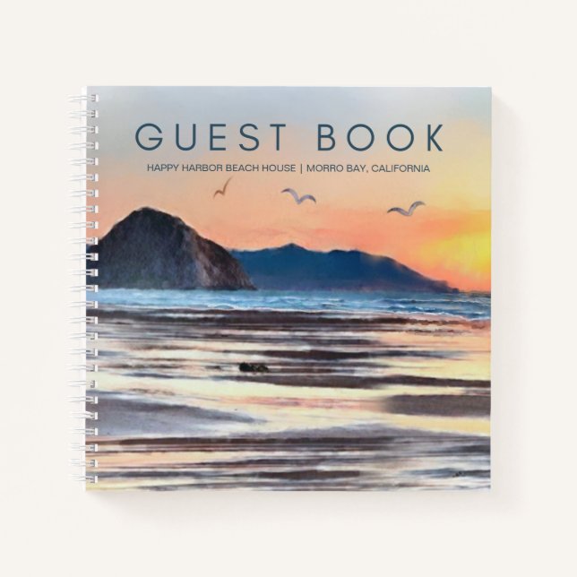 Cuaderno Morro Bay Beach House Vacation Rental Guest Book (Anverso)