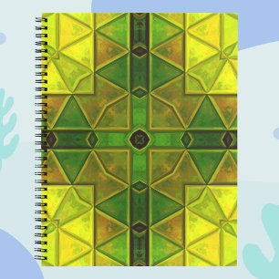 Cuaderno Mosaic Kaleidoscope Plaza Verde y Amarillo