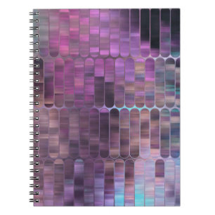 Cuaderno Mosaico abstracto brillante multicolor con brillo