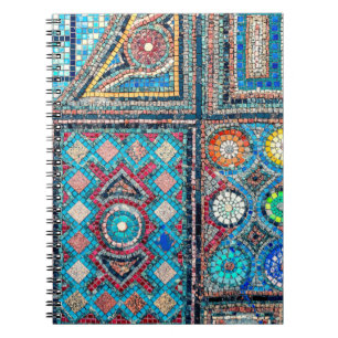 Cuaderno mosaico antiguo muy bonito y vívido en t