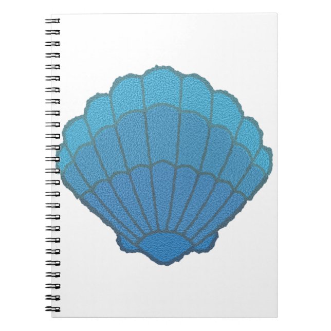 Cuaderno Mosaico azul de conchas marinas (Frente)