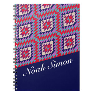 Cuaderno Mosaico bohemio sin costuras Patrón colorido