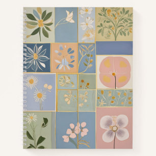 Cuaderno Mosaico Botánico en Flor