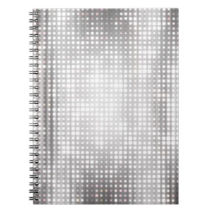 Cuaderno Mosaico brillante: Resumen gris brillante.