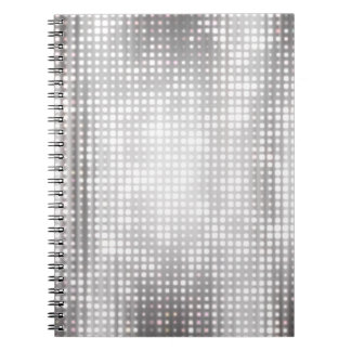 Cuaderno Mosaico brillante: Resumen gris brillante.