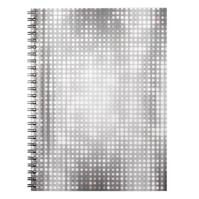 Cuaderno Mosaico brillante: Resumen gris brillante. (Frente)