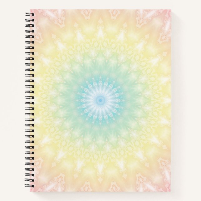 Cuaderno mosaico de círculo de verano Kaleidoscópico de col (Anverso)