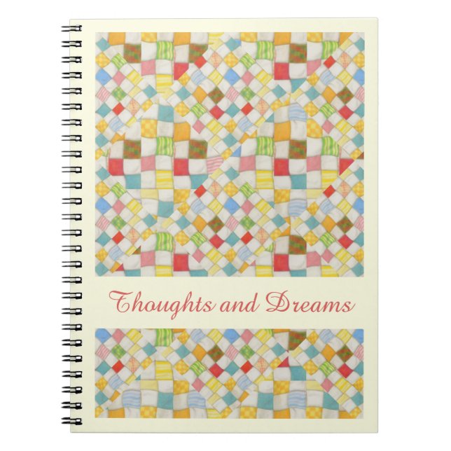 CUADERNO MOSAICO DE PATCHWORK 6.5x8.75 + Texto / C (Frente)