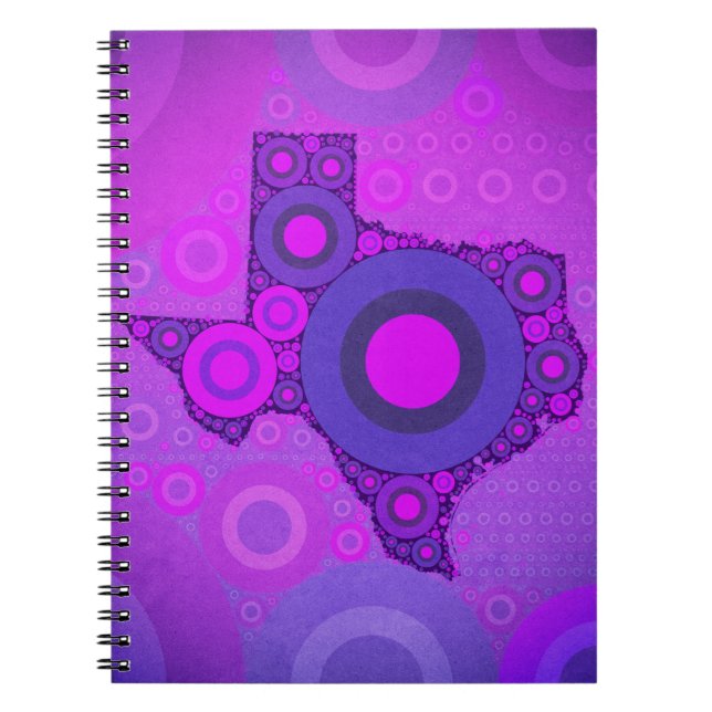 Cuaderno Mosaico de Texas azul rosa (Frente)