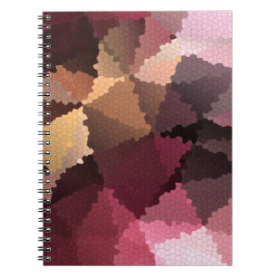 Cuaderno Mosaico en colores marrón rosa y amarillo